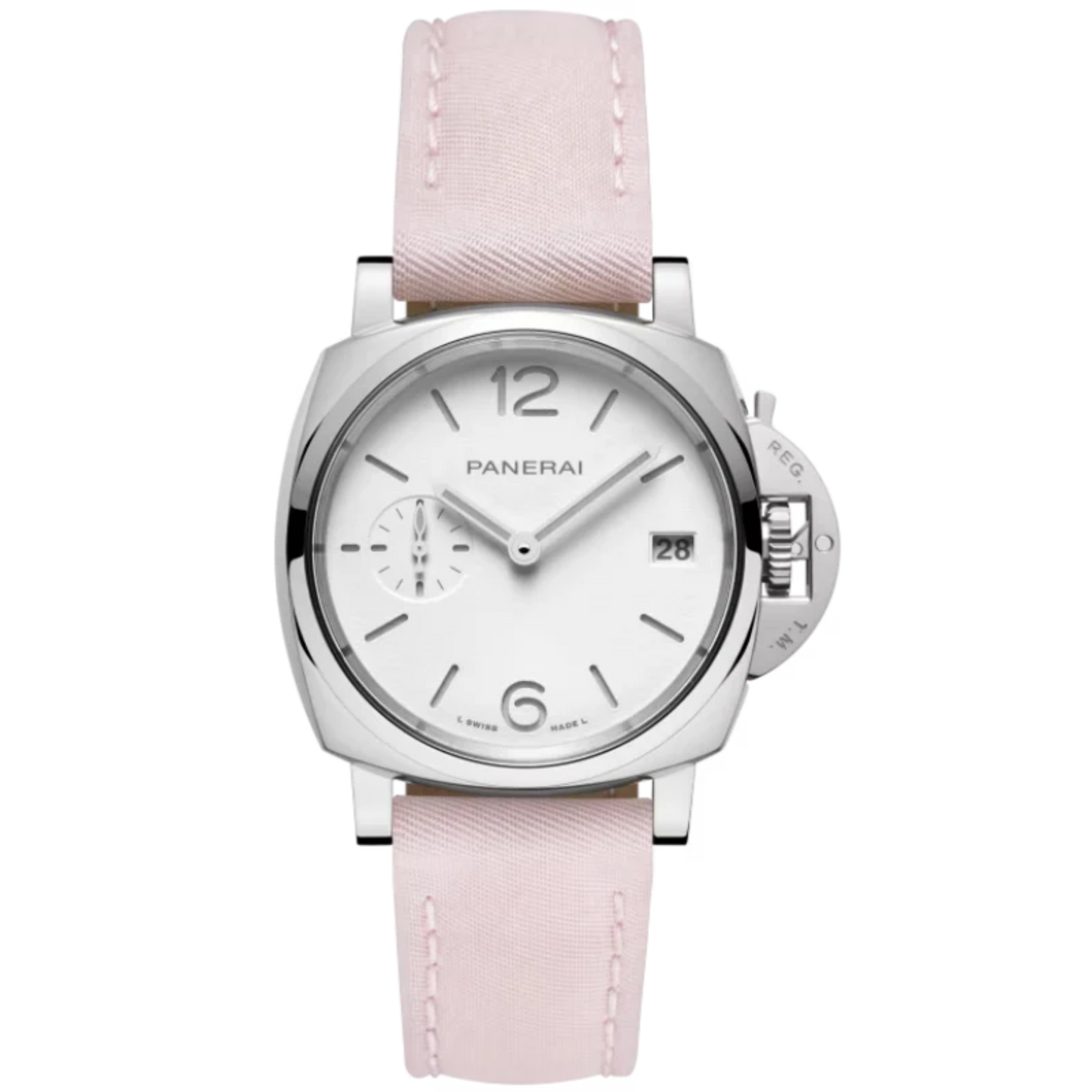 LUMINOR DUE PRADA RE-NYLON PAM01425 38 MM STAINLESS STEEL WITH WHITE DIAL