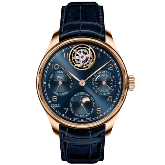 PORTUGIESER PERPETUAL CALENDAR TOURBILLON BOUTIQUE EDITION 45 MM GOLD WITH GRAY DIAL