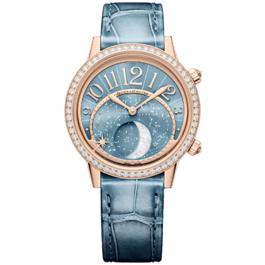 RENDEZ-VOUS JEWELLERY MOON 36 MM 18K ROSE GOLD WITH BLUE DIAL