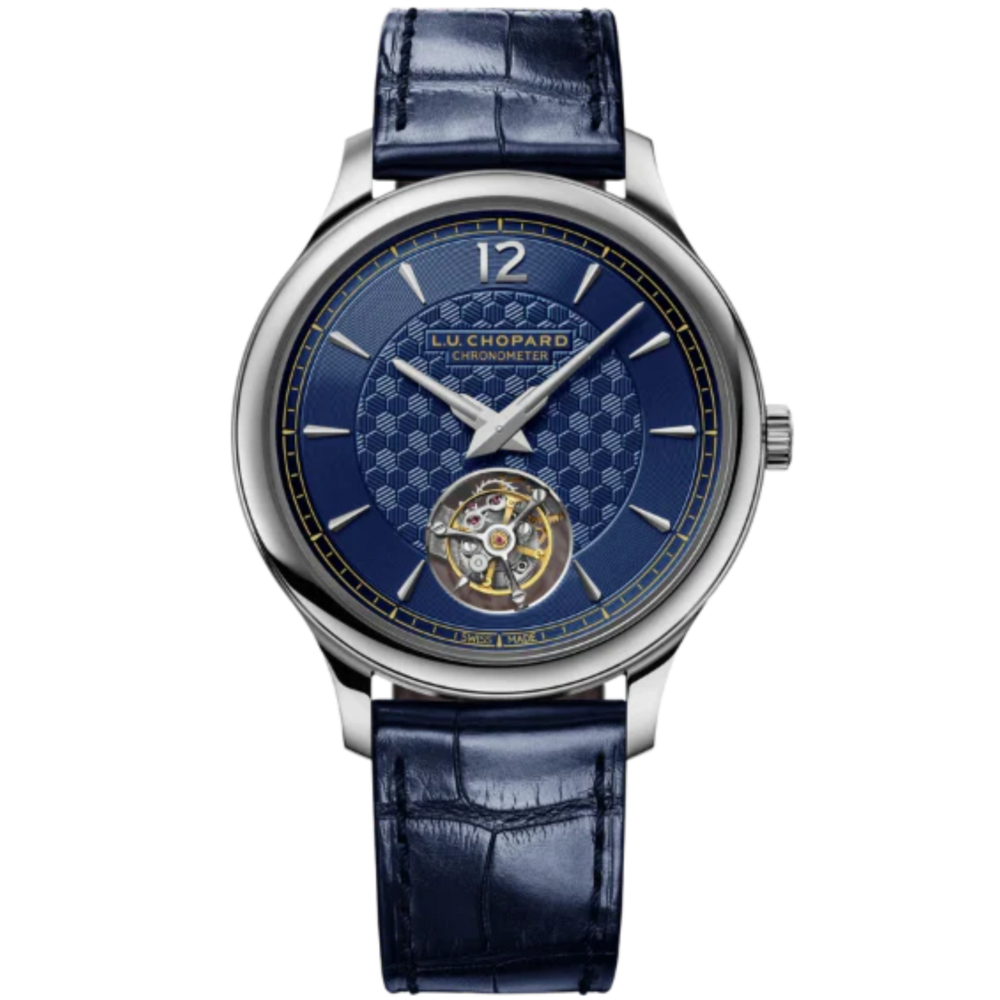 L.U.C FLYING T TWIN LIMITED EDITION 40 MM ETHICAL WHITE GOLD WITH BLUE DIAL