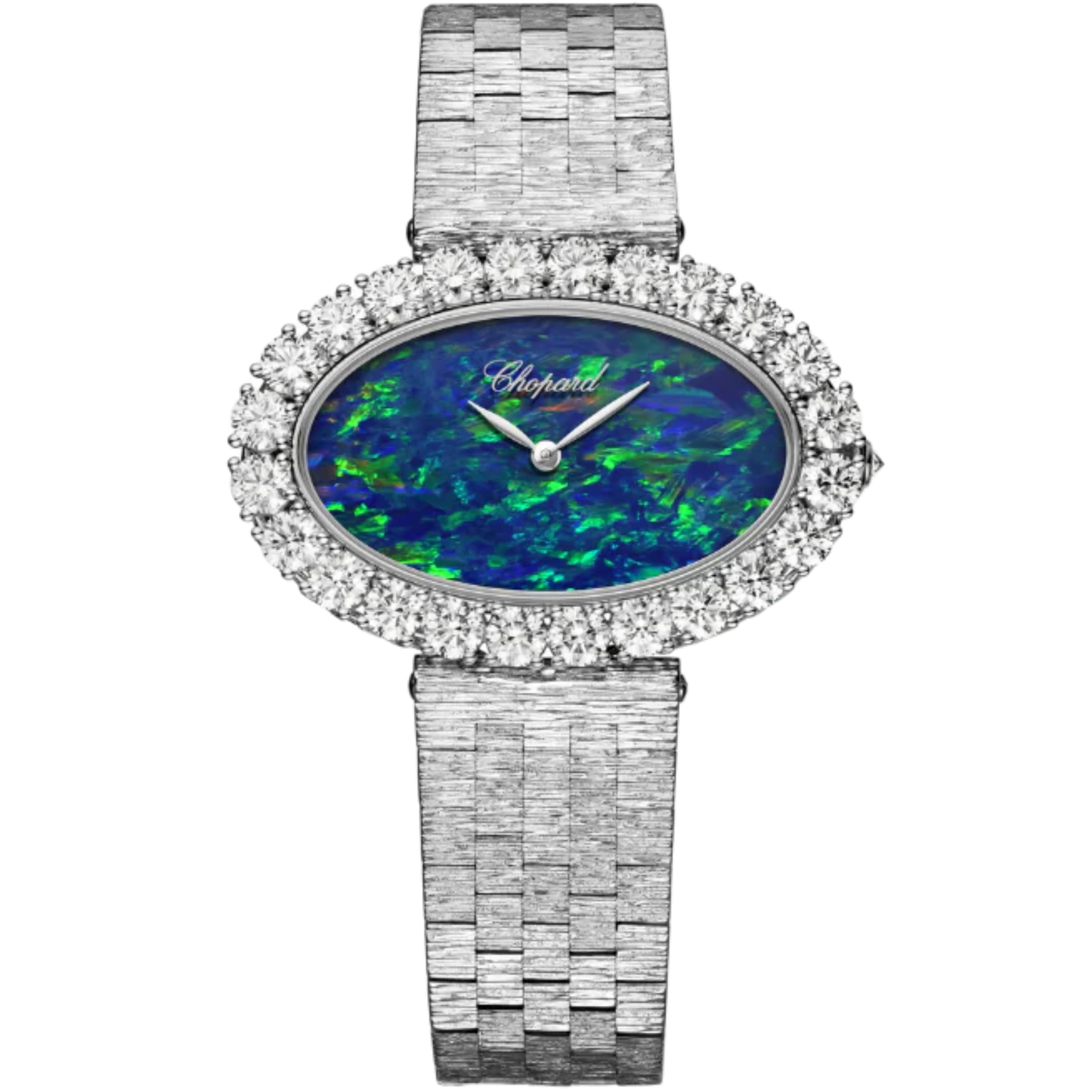 L'HEURE DU DIAMANT VINTAGE 26 MM ETHICAL WHITE GOLD WITH OPAL DIAL
