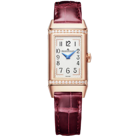 REVERSO ONE DUETTO MOON 40 MM 18K ROSE GOLD WITH SILVER GREY AND BURGUNDY DIAL