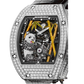 RM 26-01 Tourbillon Panda Black Alligator Strap White Gold Diamond Set Case