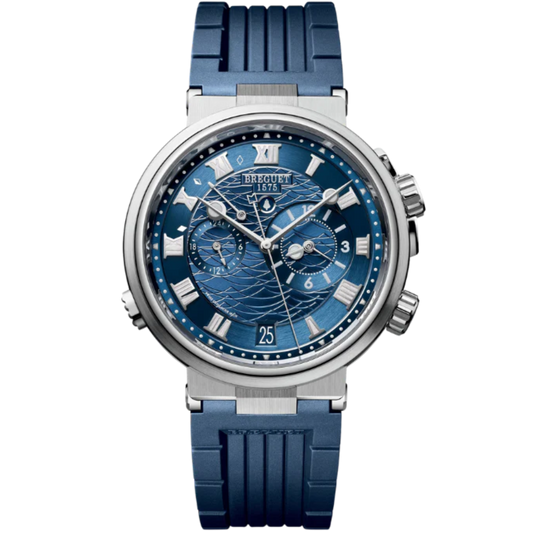 MARINE ALARME MUSICALE 5547 40 MM WHITE GOLD WITH BLUE DIAL