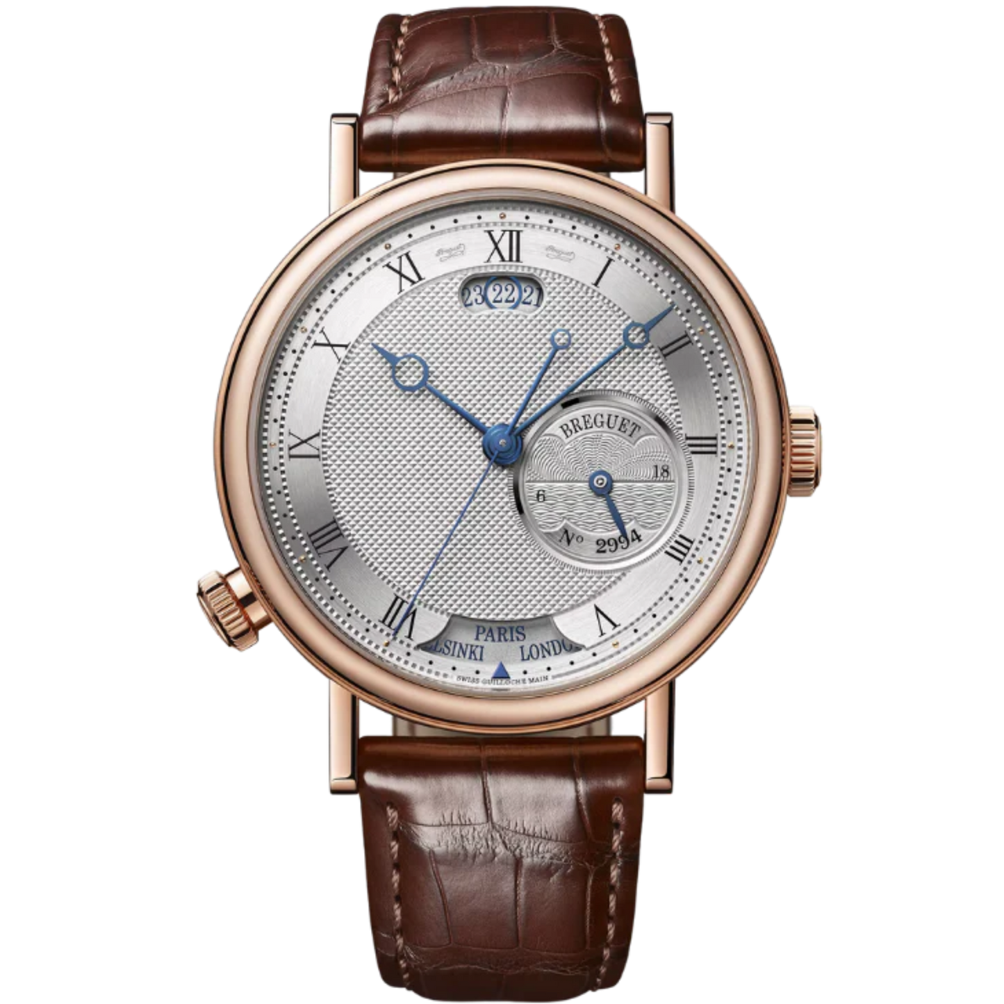 HORA MUNDI 5727 43 MM ROSE GOLD WITH SILVER DIAL
