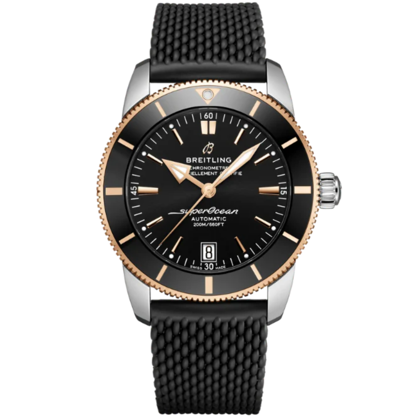 SUPEROCEAN HERITAGE B20 AUTOMATIC 42 MM STAINLESS STEEL & 18K ROSE GOLD WITH BLACK DIAL