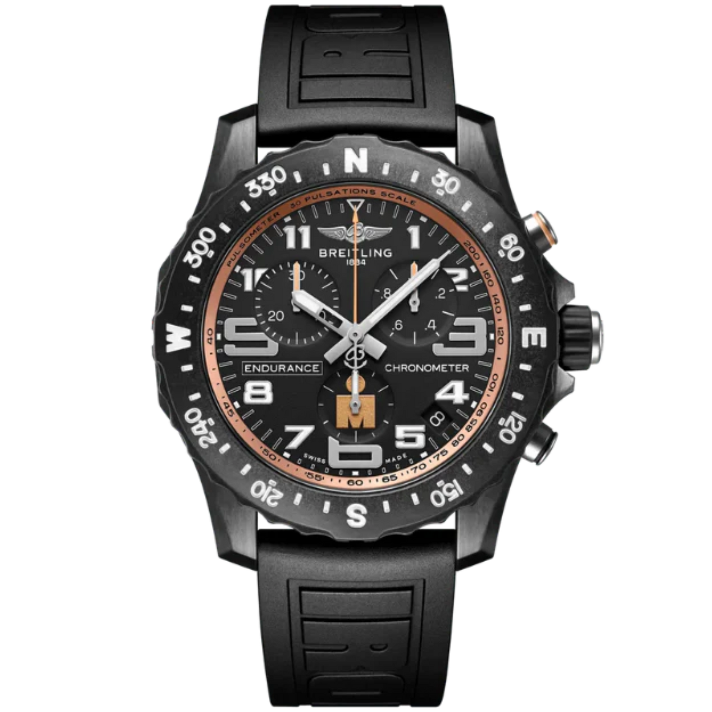 ENDURANCE PRO IRONMAN® FINISHER 44 MM BREITLIGHT® CASE WITH BLACK DIAL
