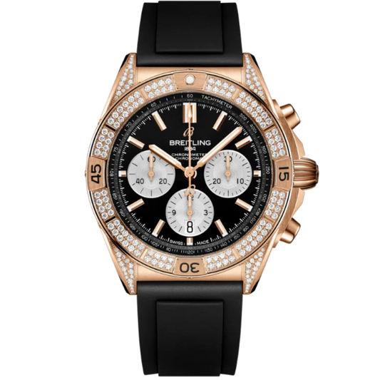 CHRONOMAT B01 42 MM 18K ROSE GOLD WITH BLACK DIAL