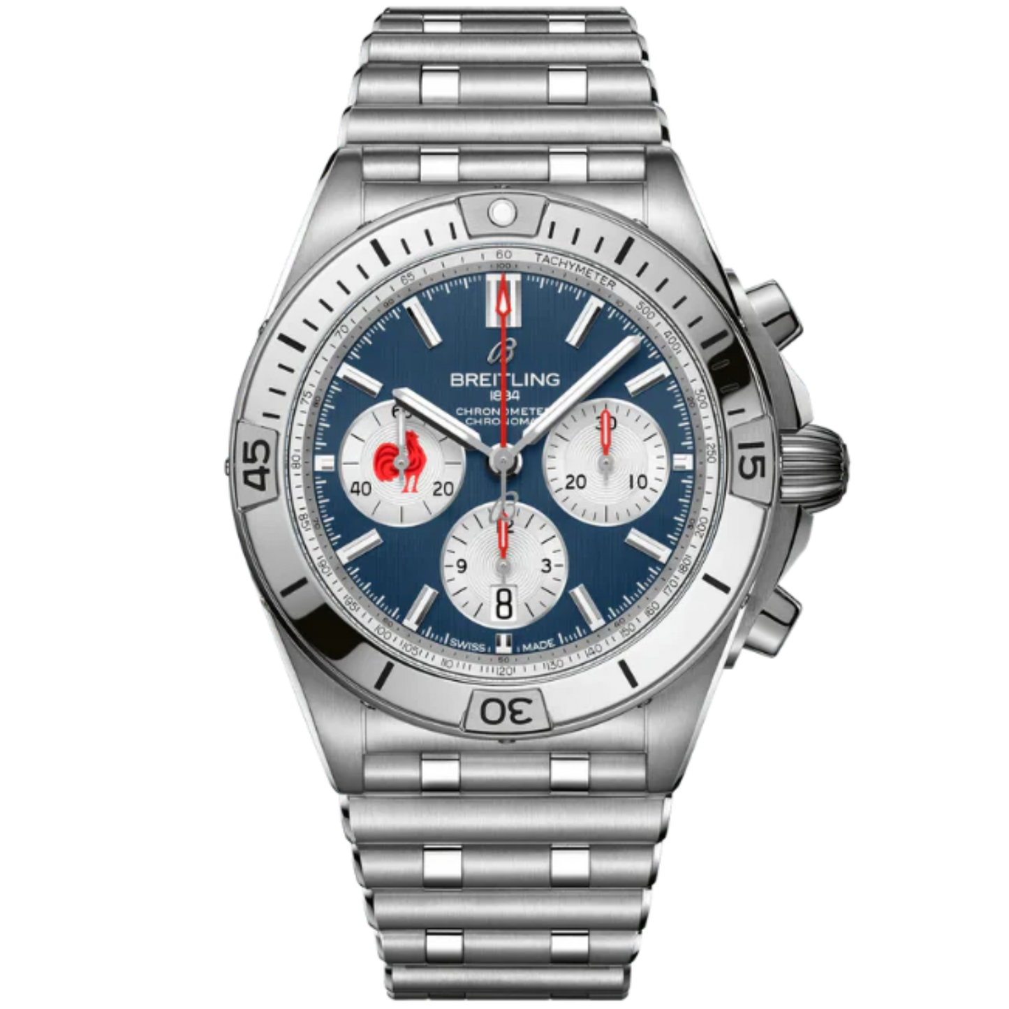CHRONOMAT B01 SIX NATIONS FRANCE 42 MM STAINLESS STEEL WITH BLUE DIAL