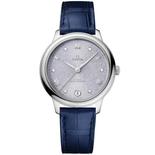 DE VILLE PRESTIGE 34 MM STAINLESS STEEL WITH BLUE DIAL