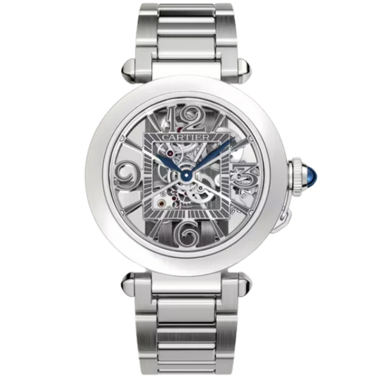PASHA DE CARTIER SKELETON 41 MM STAINLESS STEEL