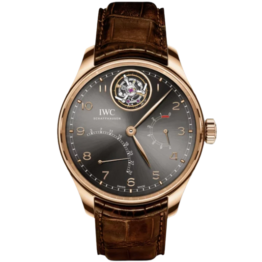 PORTUGIESER TOURBILLON MYSTERE RETROGRADE 44 MM GOLD WITH GRAY DIAL