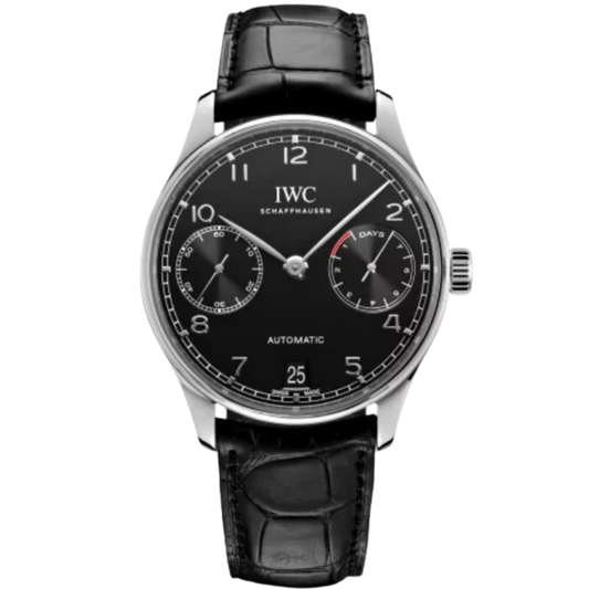 PORTUGIESER AUTOMATIC 42 MM STAINLESS STEEL WITH BLACK DIAL