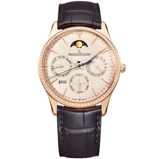 MASTER ULTRA THIN PERPETUAL CALENDAR 39 MM 18K ROSE GOLD WITH SILVER GREY SUNRAY BRUSHED DIAL
