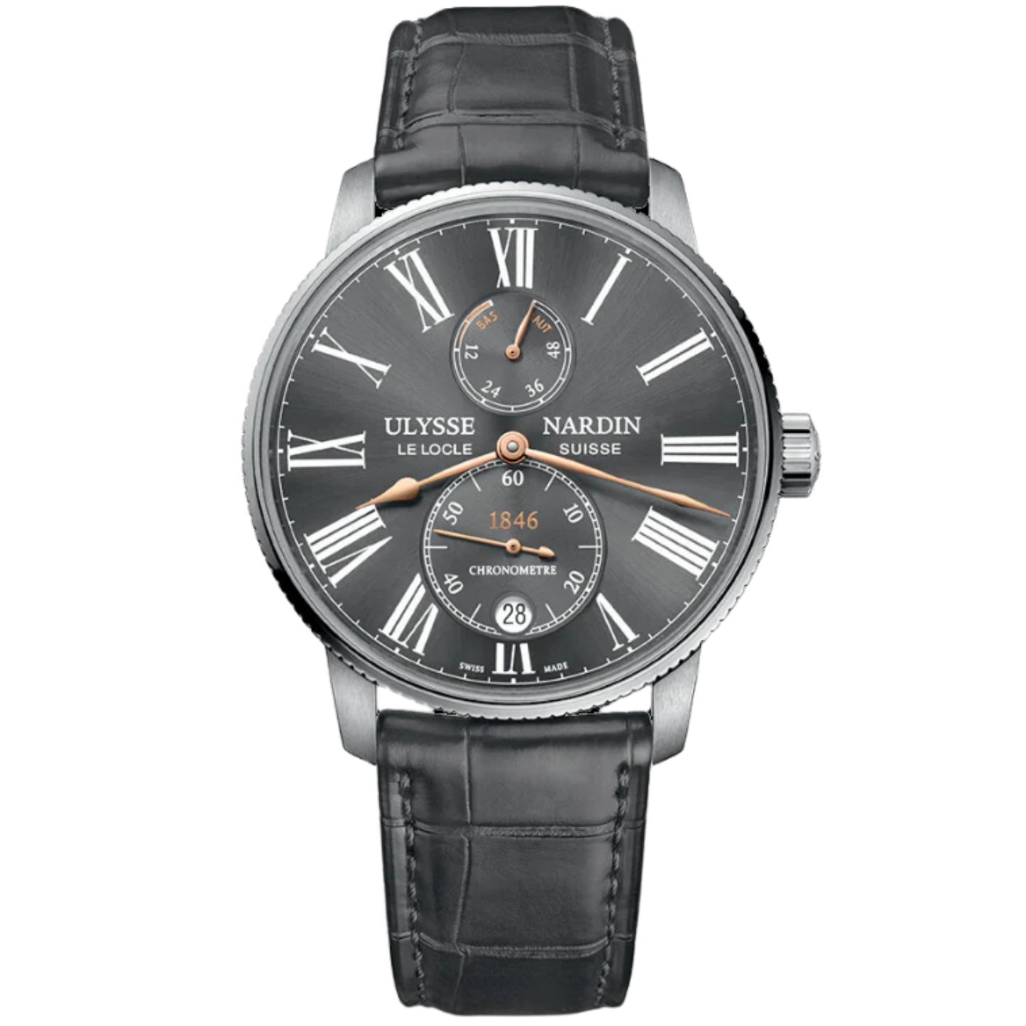 MARINE TORPILLEUR 42 MM STAINLESS STEEL WITH GREY DIAL