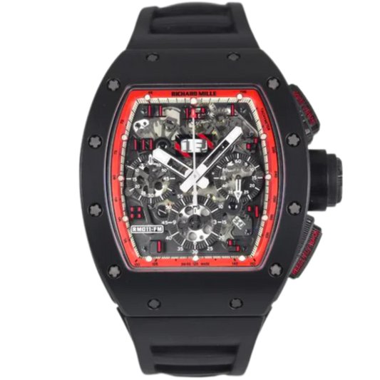 RM 011 Felipe Massa Automatic Midnight Fire Rubber Strap Carbon Case