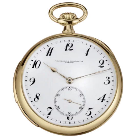 LES COLLECTIONNEURS POCKET WATCH 47 MM YELLOW GOLD WITH WHITE DIAL