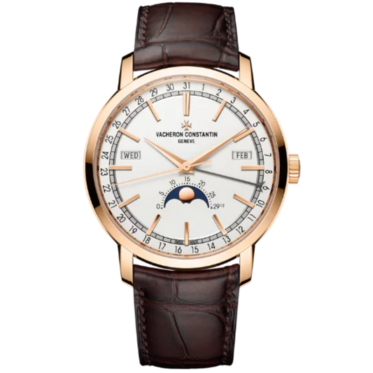 TRADITIONNELLE COMPLETE CALENDAR 41 MM ROSE GOLD WITH WHITE BRASS DIAL
