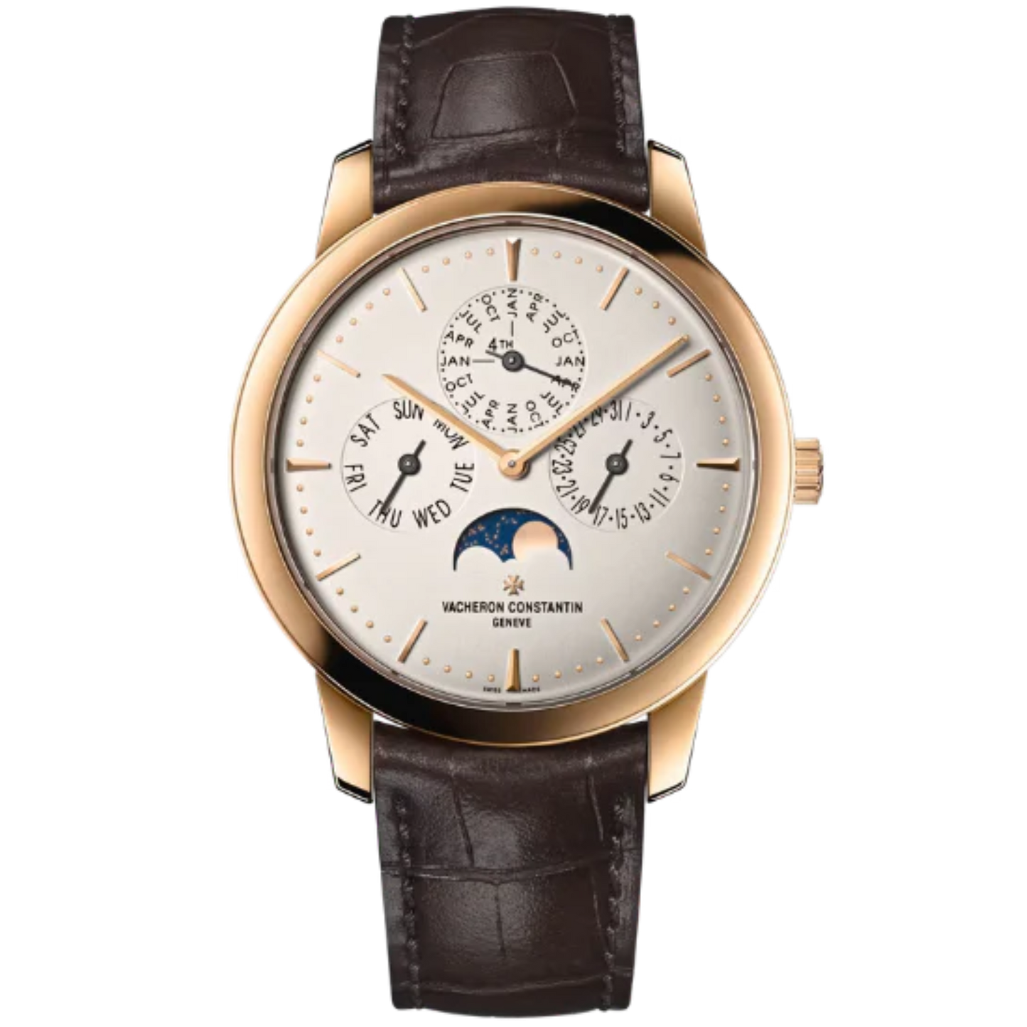 PATRIMONY PERPETUAL CALENDAR ULTRA-THIN 41 MM PINK GOLD WITH WHITE BRASS DIAL