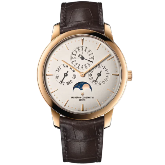 PATRIMONY PERPETUAL CALENDAR ULTRA-THIN 41 MM PINK GOLD WITH WHITE BRASS DIAL