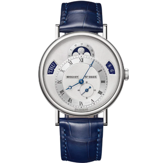 CLASSIQUE CALENDRIER 7337 39 MM 18K WHITE GOLD WITH WHITE DIAL