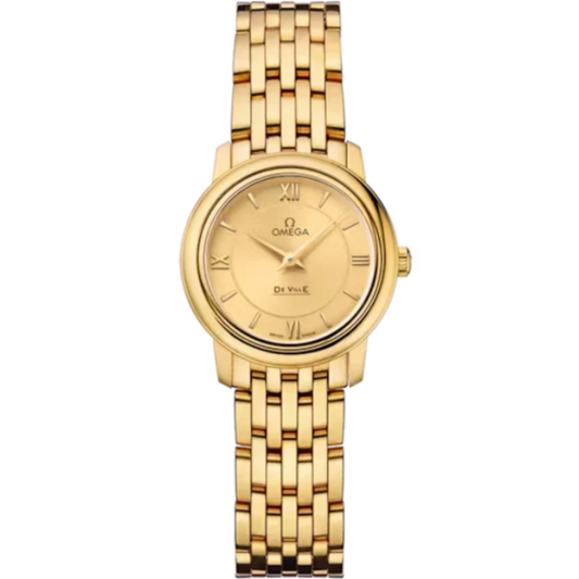 DE VILLE PRESTIGE 24 MM YELLOW GOLD WITH YELLOW DIAL