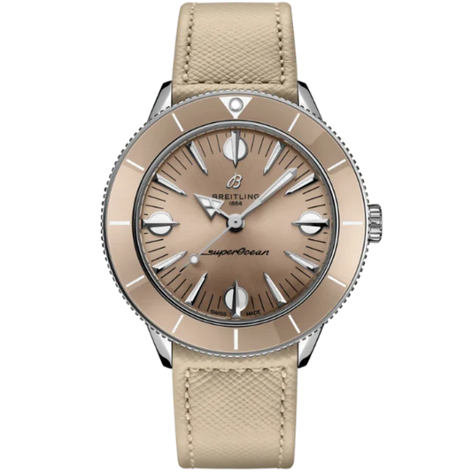 SUPEROCEAN HERITAGE '57 PASTEL PARADISE 38 MM STAINLESS STEEL WITH ICED LATTE DIAL