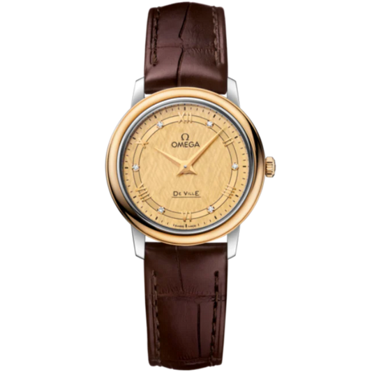 DE VILLE PRESTIGE 27 MM STAINLESS STEEL - YELLOW GOLD WITH YELLOW DIAL