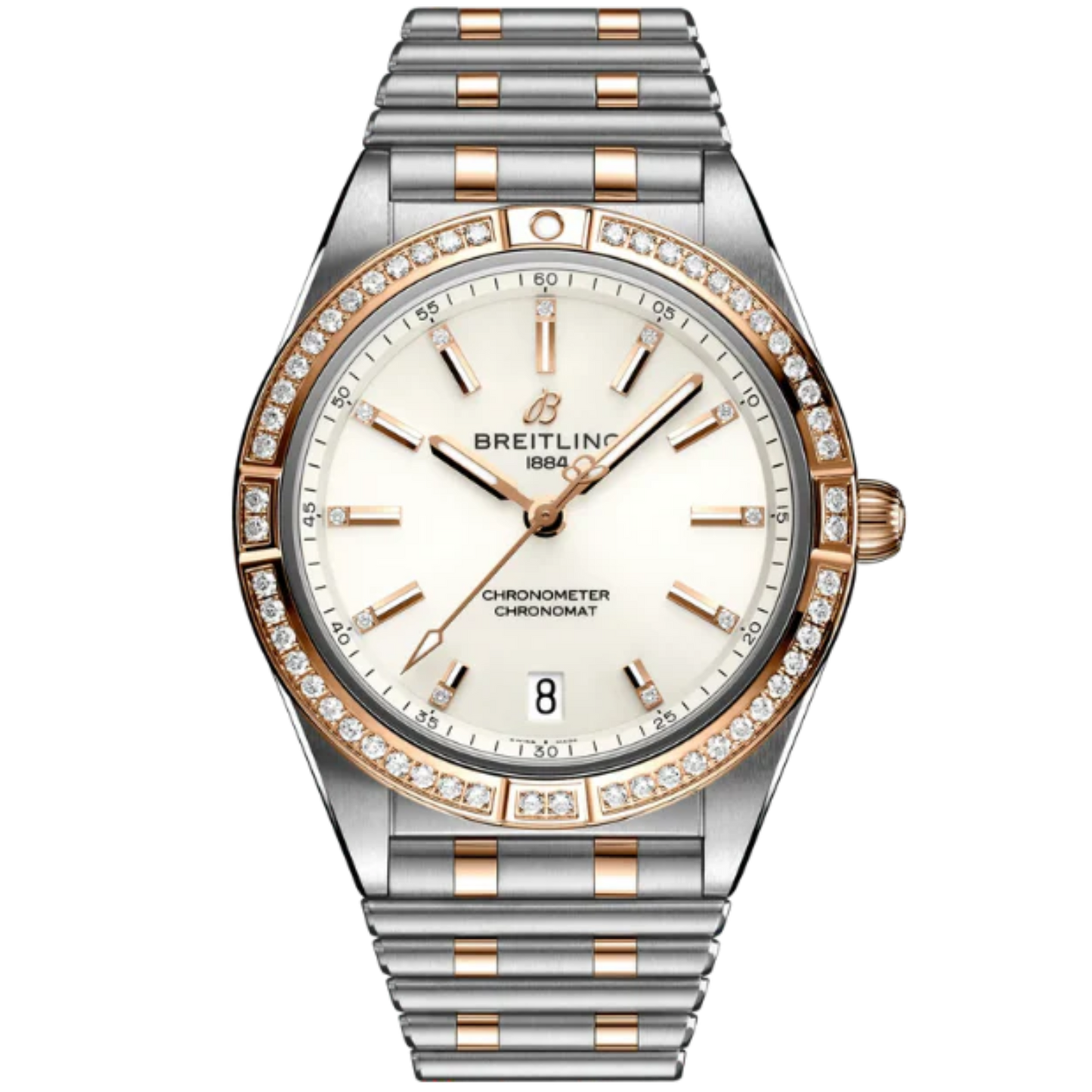 CHRONOMAT AUTOMATIC 36 MM STAINLESS STEEL & 18K ROSE GOLD WITH WHITE DIAL