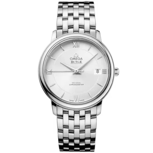 DE VILLE PRESTIGE 37 MM STAINLESS STEEL WITH SILVER DIAL