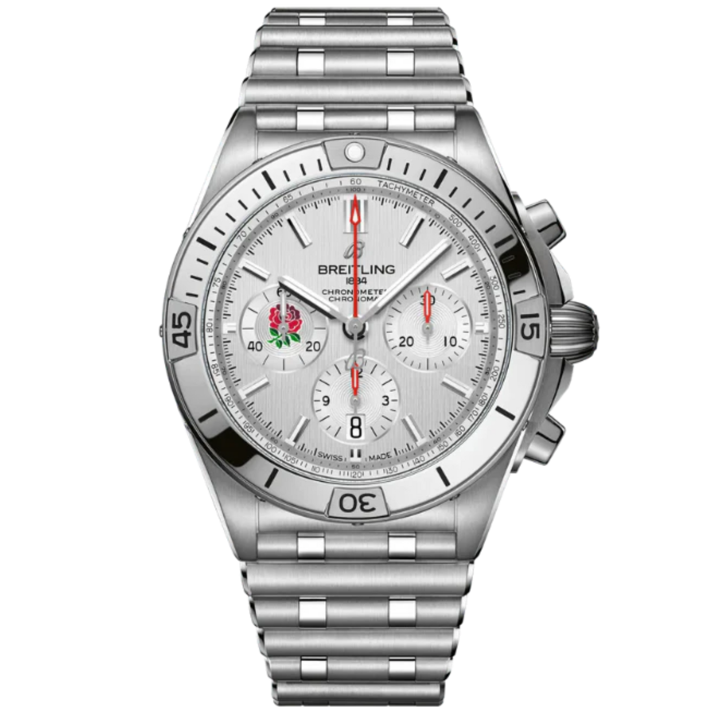 CHRONOMAT B01 SIX NATIONS ENGLAND 42 MM STAINLESS STEEL WITH WHITE DIAL