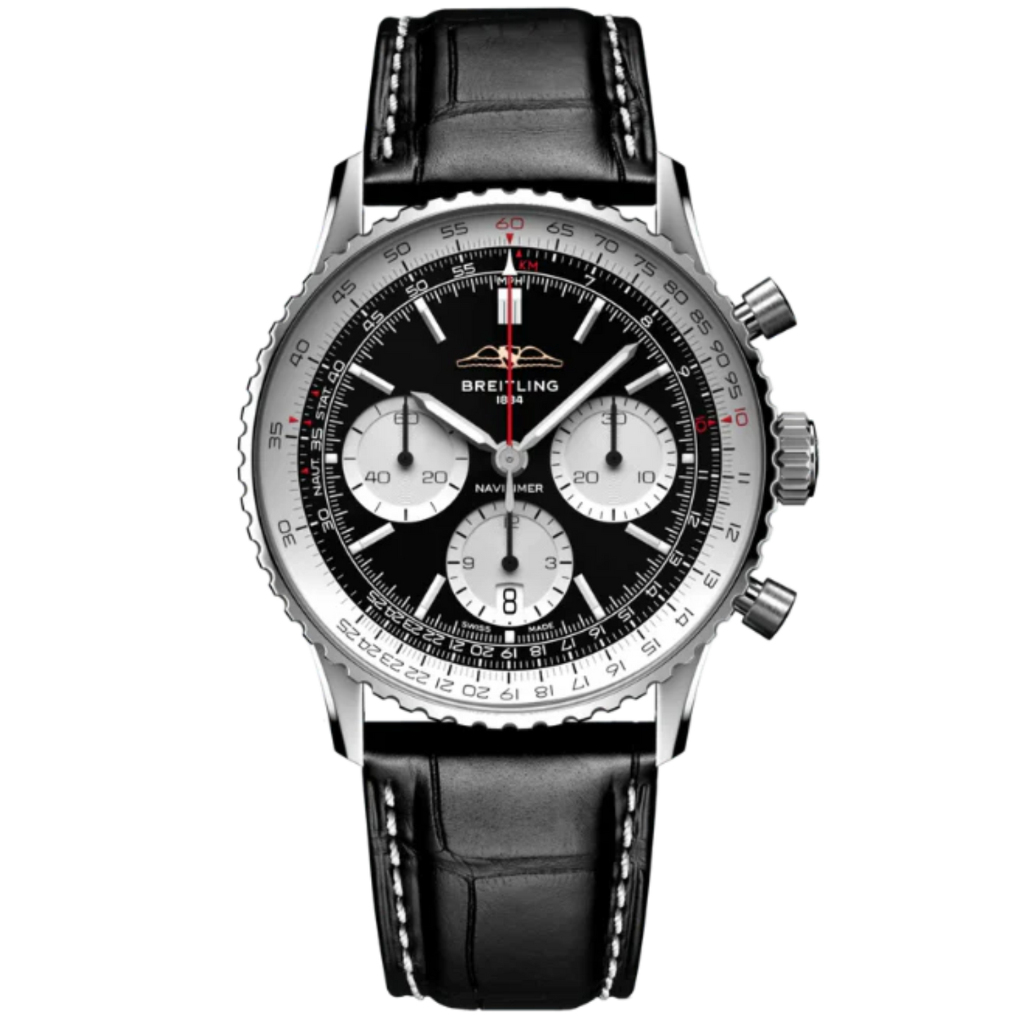 NAVITIMER B01 CHRONOGRAPH 41 MM STAINLESS STEEL WITH BLACK DIAL