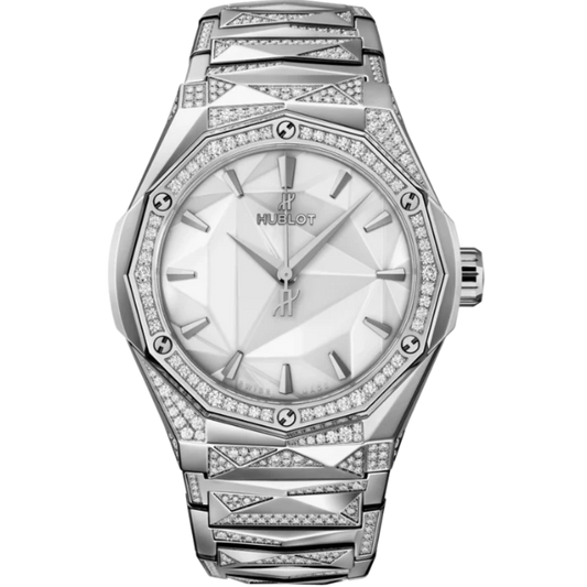 CLASSIC FUSION 40 MM ORLINSKI BRACELET TITANIUM WHITE ALTERNATIVE PAVÉ