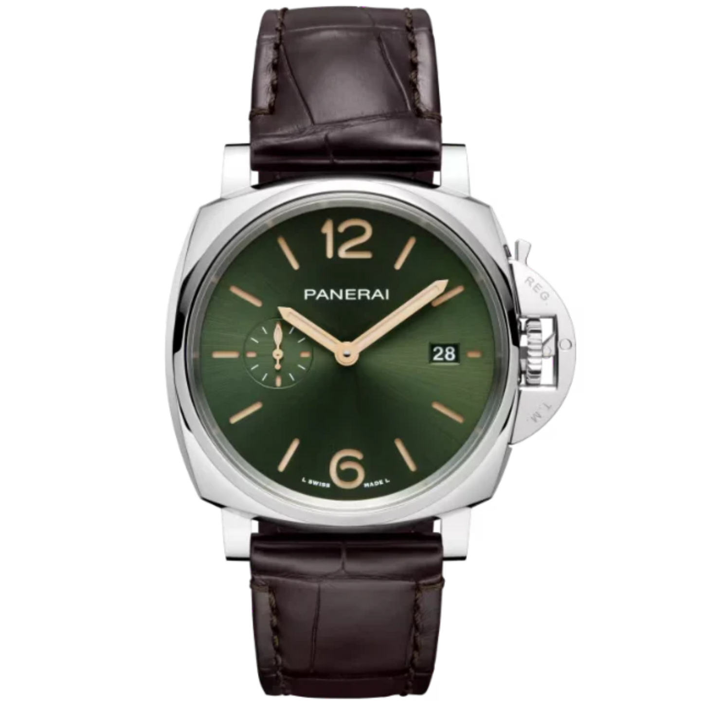LUMINOR DUE PAM01329 42 MM PLATINUMTECH™ WITH GREEN DIAL
