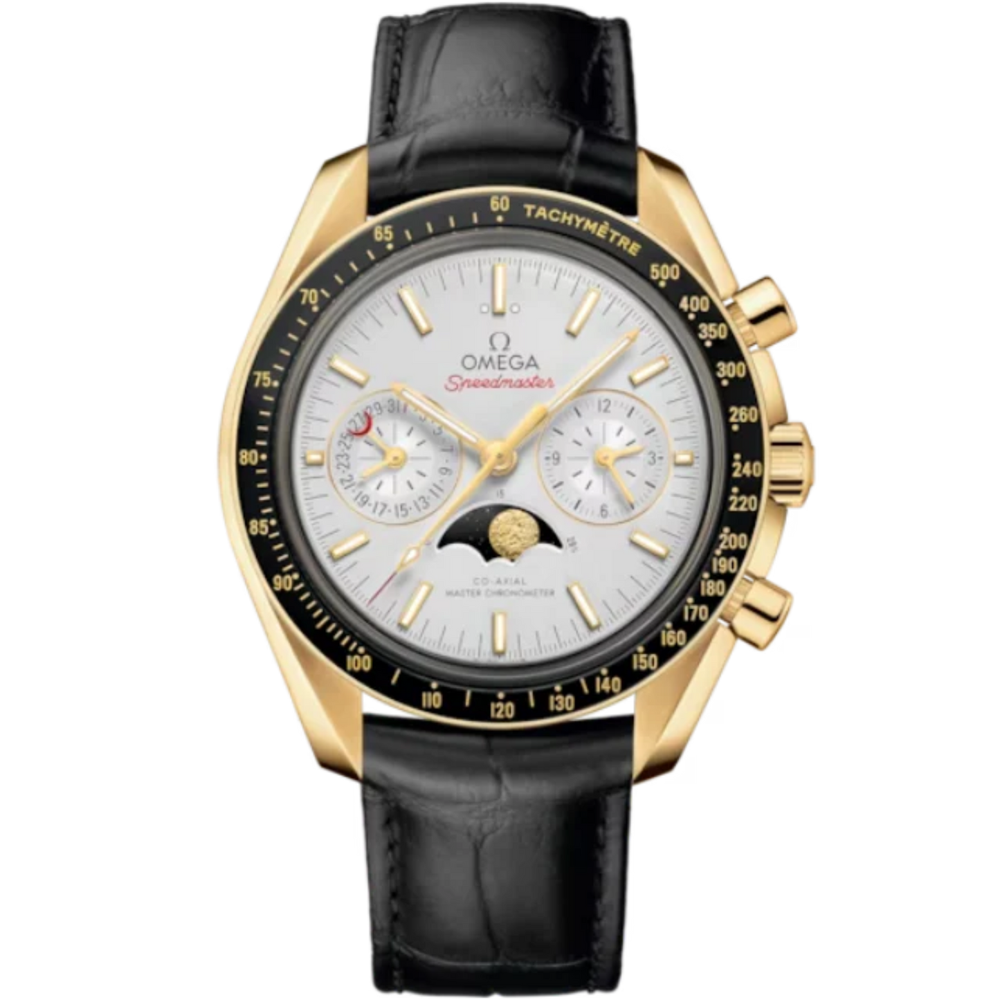 SPEEDMASTER MOONPHASE 44 MM YELLOW GOLD WITH SILVER DIAL
