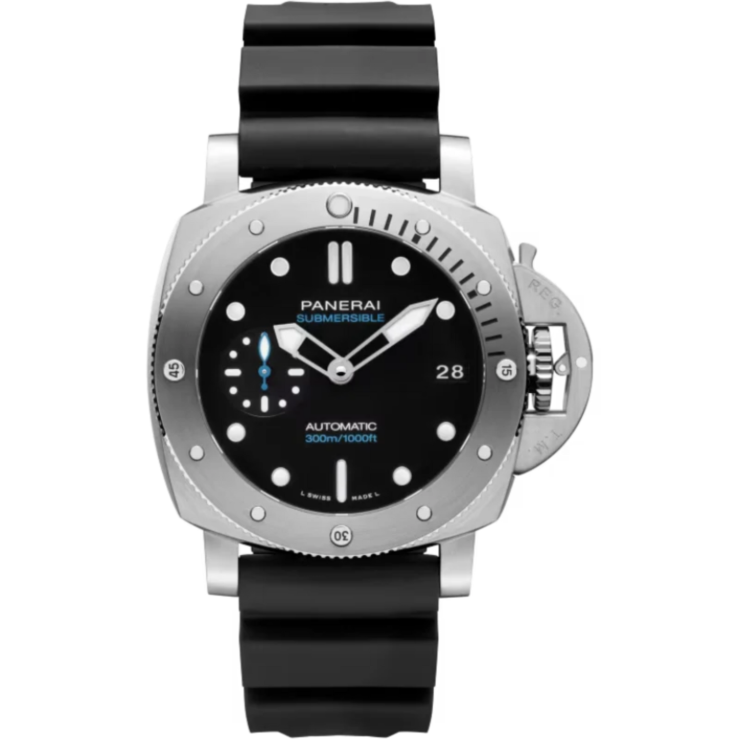 SUBMERSIBLE PAM02973 42 MM STAINLESS STEEL WITH BLACK DIAL