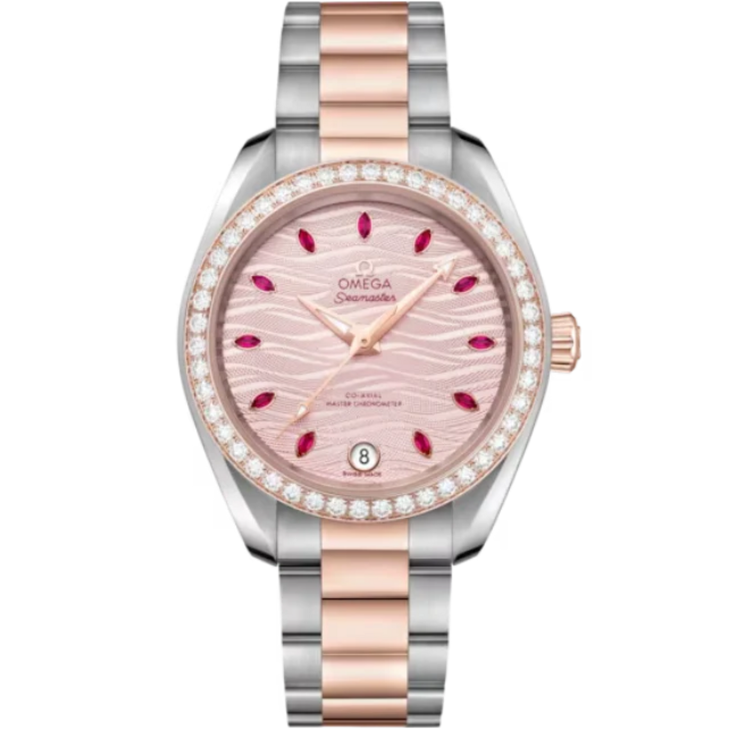 SEAMASTER AQUA TERRA 150M 34 MM STAINLESS STEEL - SEDNA™ GOLD WITH PINK DIAL