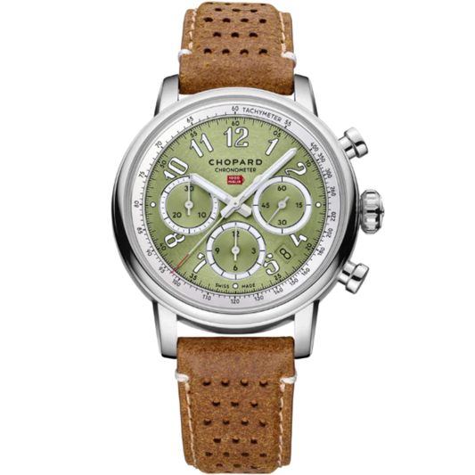 MILLE MIGLIA CLASSIC CHRONOGRAPH 40 MM CHOPARD LUCENT STEEL™ WITH "VERDE CHIARO" GREEN DIAL