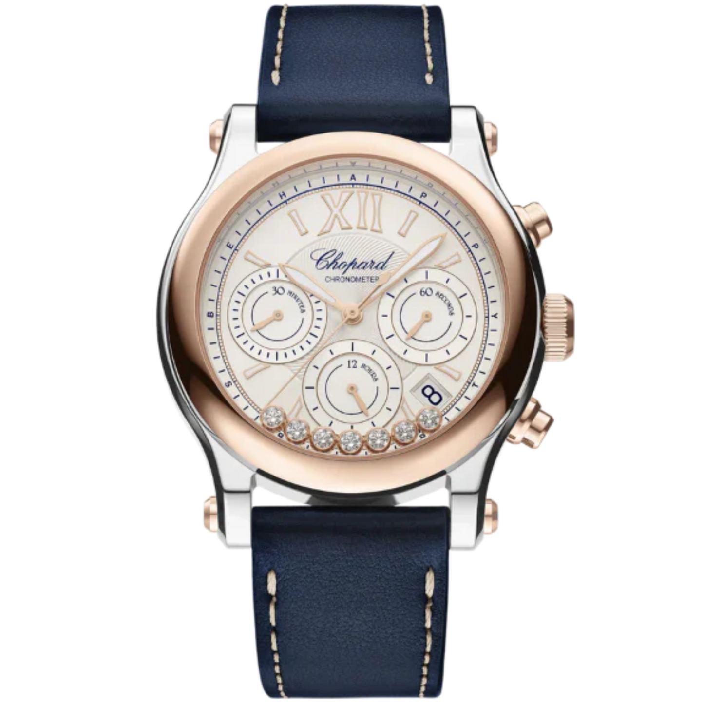 HAPPY SPORT CHRONO 40 MM ETHICAL ROSE GOLD - LUCENT STEEL™ WITH GOLD DIAL