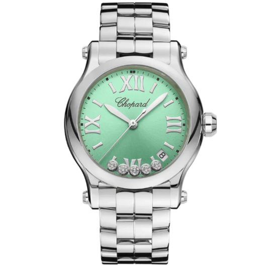 HAPPY SPORT 36 MM LUCENT STEEL™ WITH GREEN DIAL
