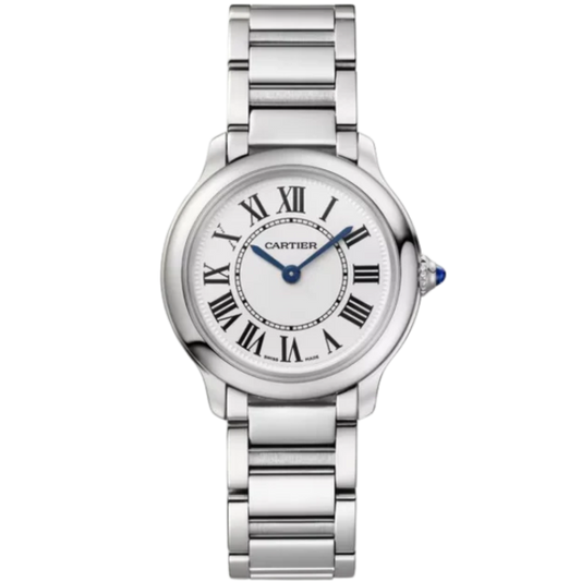 RONDE MUST DE CARTIER 29 MM STAINLESS STEEL WITH SANDBLASTED SILVER DIAL