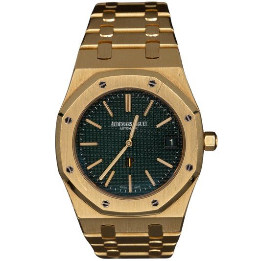 Audemars Piguet Royal Oak Ref. 15205BA.OO.1240BA.01 39MM Yellow Gold Jumbo "Extra Thin" Green Dial