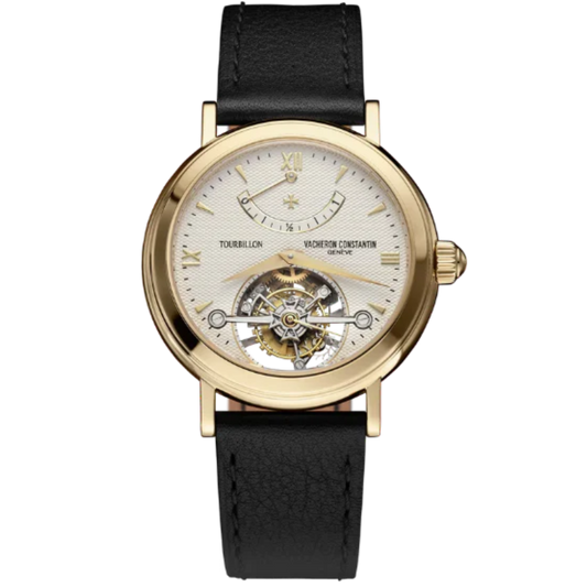 LES COLLECTIONNEURS REFERENCE 30050 38 MM YELLOW GOLD WITH WHITE DIAL