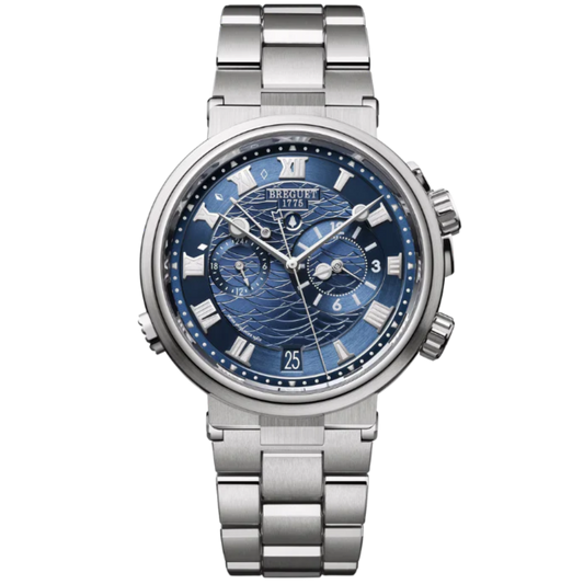 MARINE ALARME MUSICALE 5547 40 MM WHITE GOLD WITH BLUE DIAL