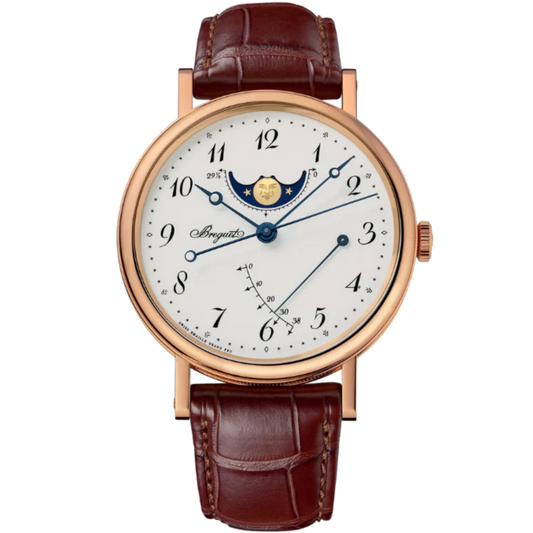 CLASSIQUE 7787 39 MM ROSE GOLD WITH  WHITE "GRAND FEU" ENAMEL DIAL