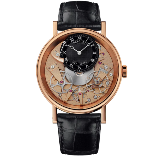TRADITION 7057 40 MM ROSE GOLD WITH BLACK DIAL