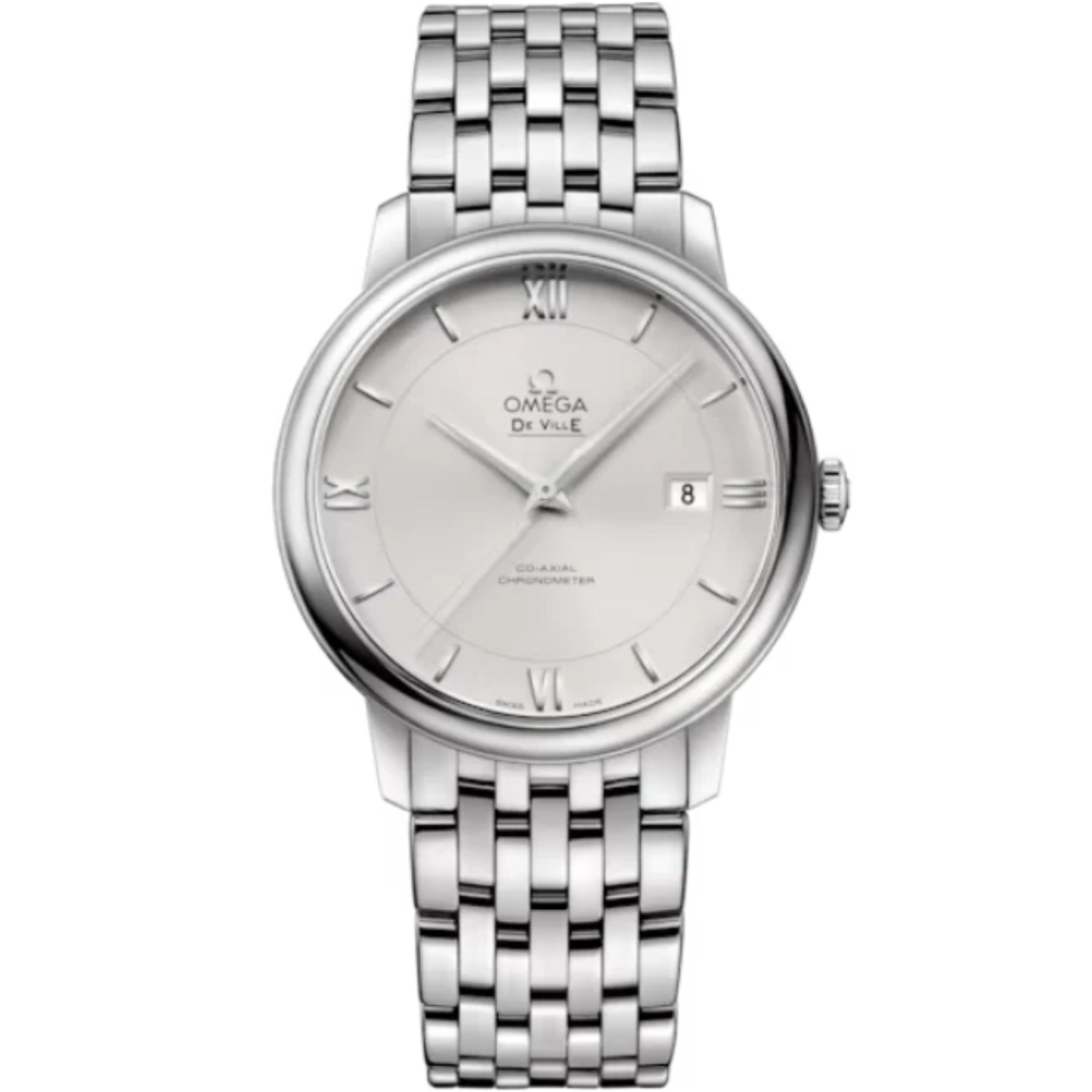 DE VILLE PRESTIGE 39 MM STAINLESS STEEL WITH SILVER DIAL
