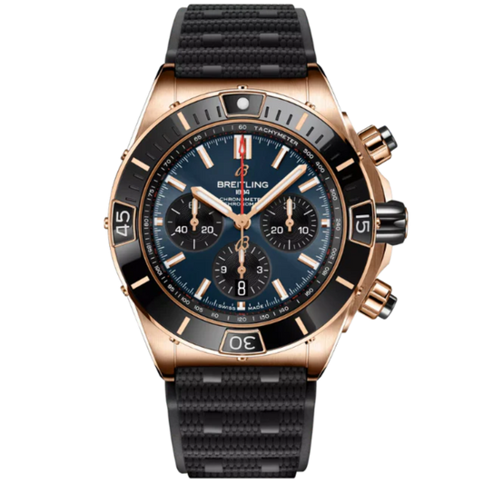 SUPER CHRONOMAT B01 44 MM 18K ROSE GOLD WITH BLUE DIAL