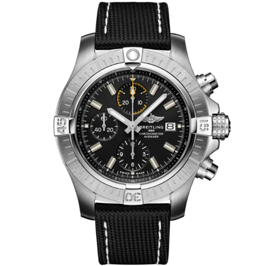 AVENGER CHRONOGRAPH 45 MM STAINLESS STEEL AND BLACK DIAL