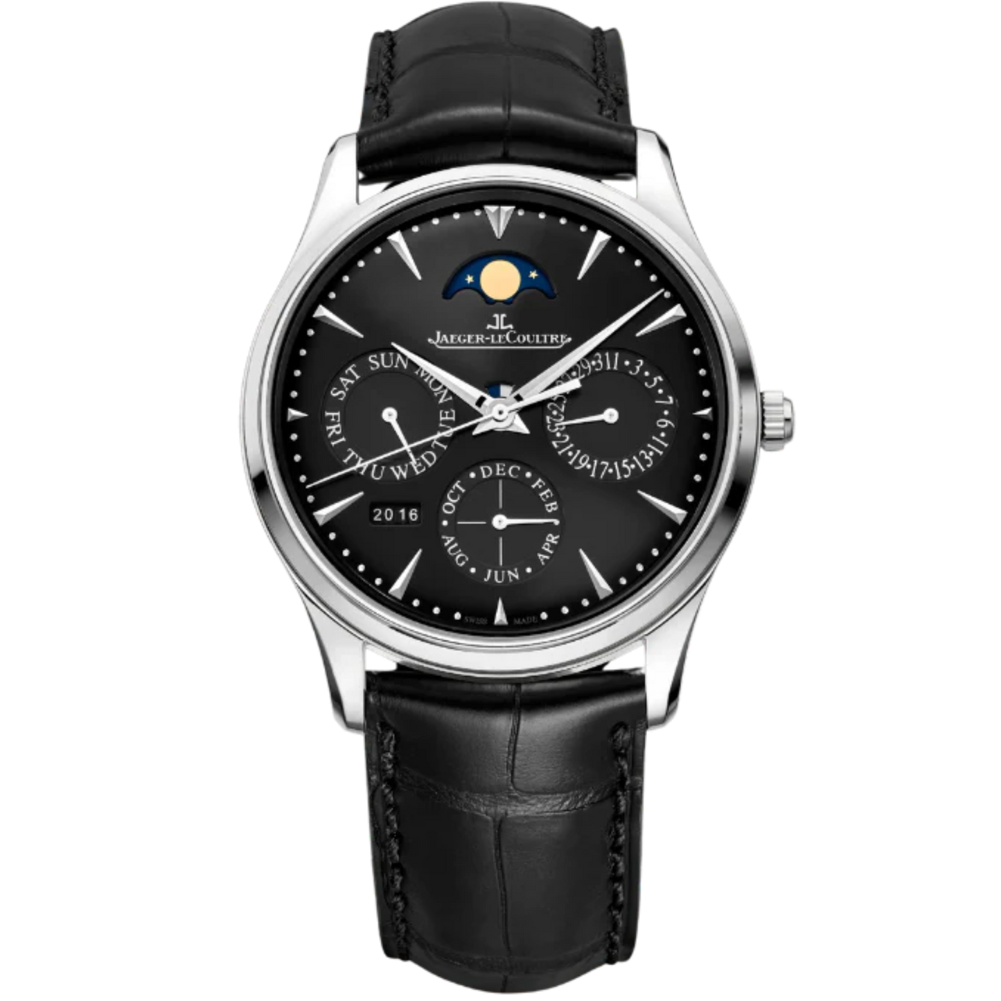 MASTER ULTRA THIN PERPETUAL CALENDAR 39 MM STAINLESS STEEL WITH BLACK SUNRAY BRUSHED  DIAL